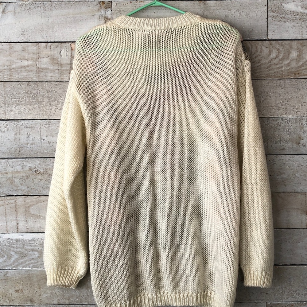 Floral hand knit sweater - Picture 3 of 7